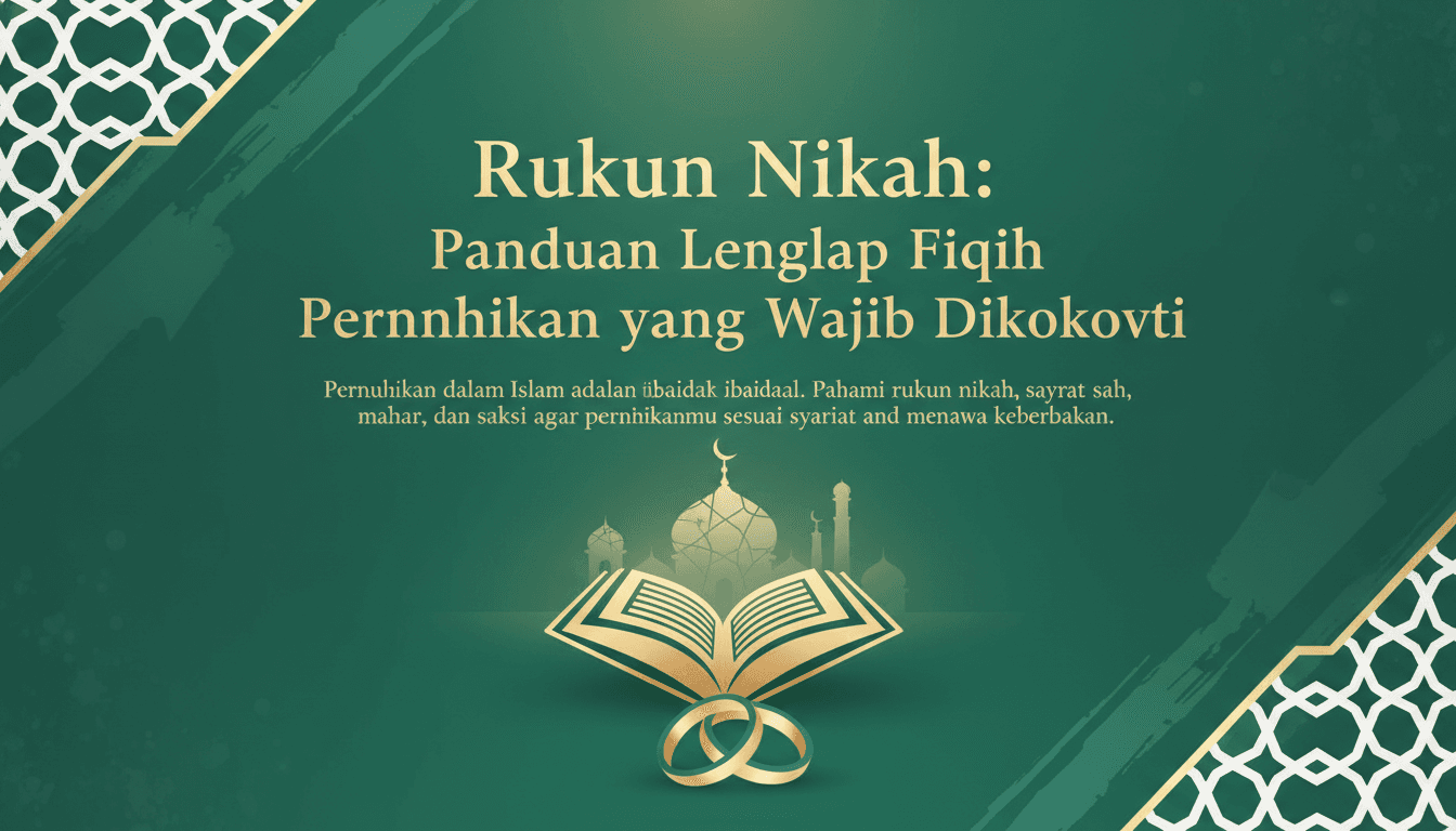 Rukun Nikah: Panduan Lengkap Fiqih Pernikahan yang Wajib Diketahui