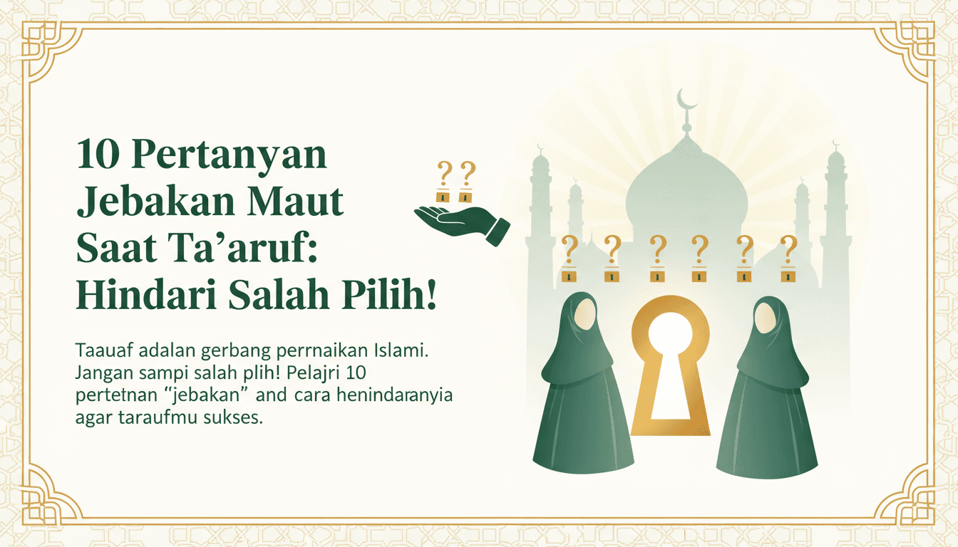 10 Pertanyaan Jebakan Maut Saat Ta'aruf: Hindari Salah Pilih!