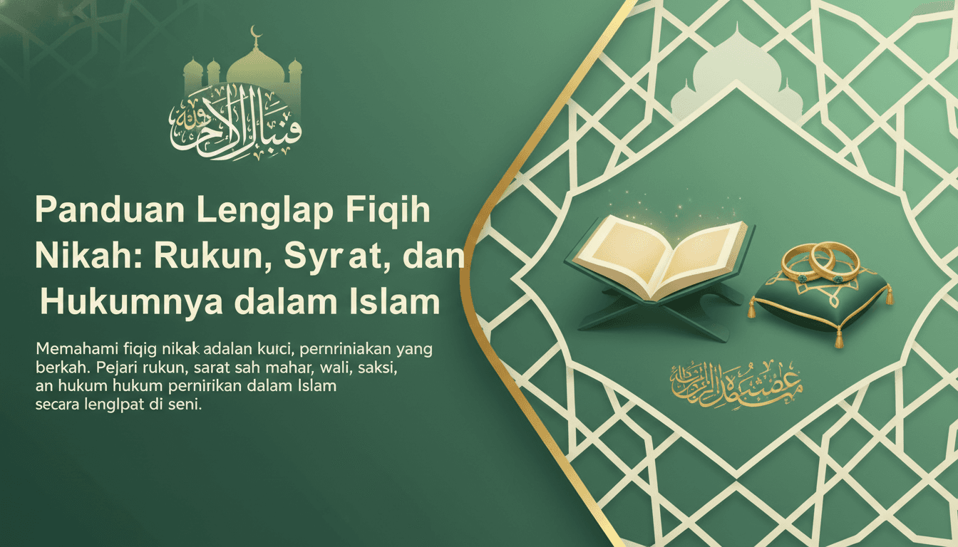 Panduan Lengkap Fiqih Nikah: Rukun, Syarat, dan Hukumnya dalam Islam